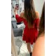Sukienka hiszpanka z falbankami czerwona na ramiona Ariana Grande