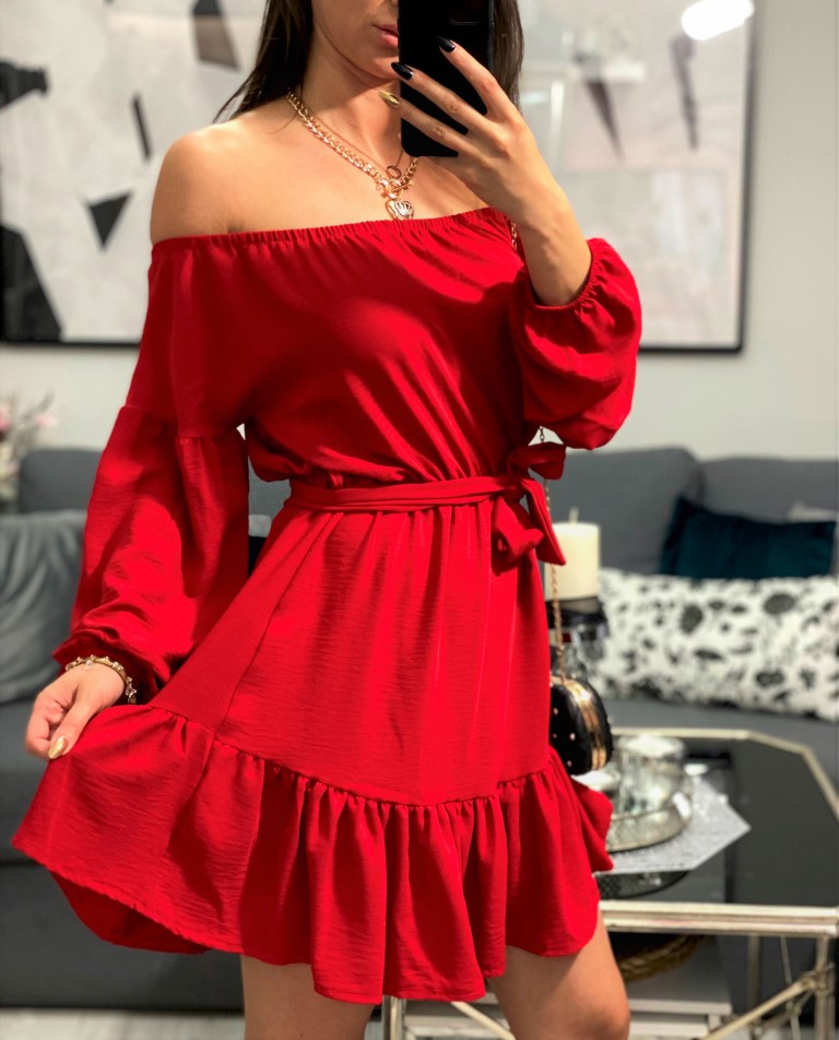 sukienka hiszpanka czerwona