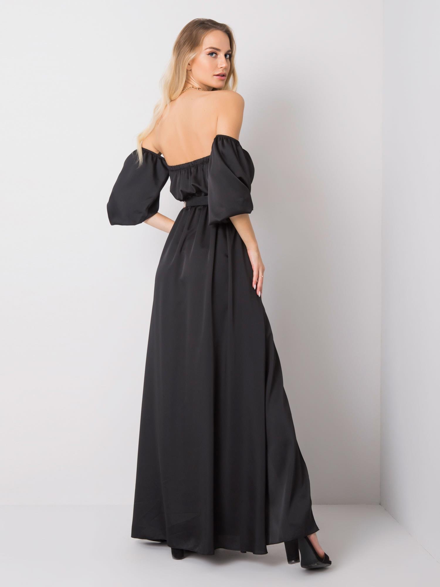 czarna sukienka maxi