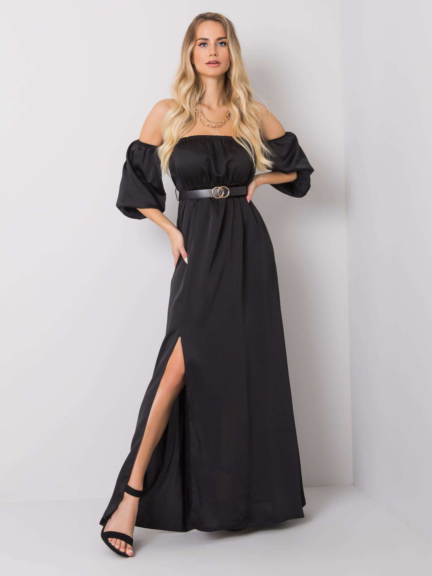 długa czarna sukienka
