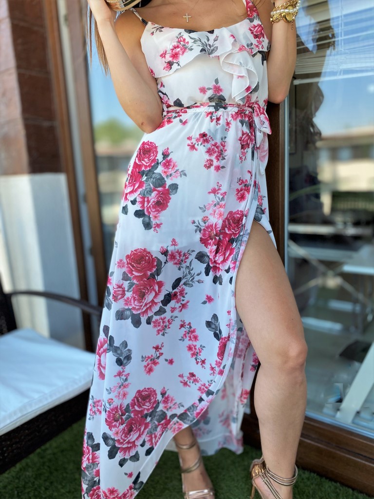 sukienka maxi w kwiaty